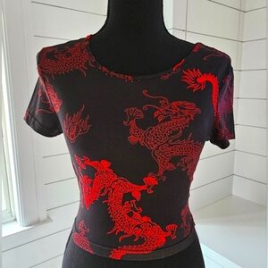SHEIN Shirt With Dragon Design
